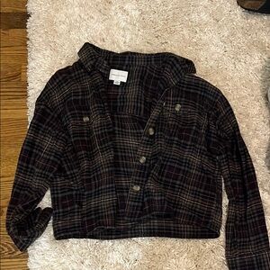 Urban Outfitters Dark Plaid Button-Up
